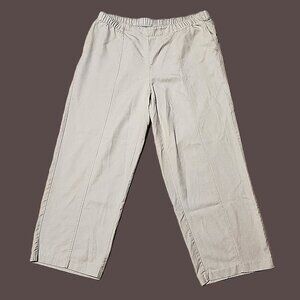 J. Jill Pure Jill Tencel Cotton Seamed Wide Leg Pants Women's XL Elastic Waist